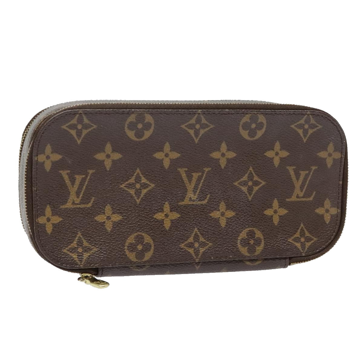 LOUIS VUITTON Monogram Trousse Brush MG Cosmetic Pouch M47505 LV Auth 91937