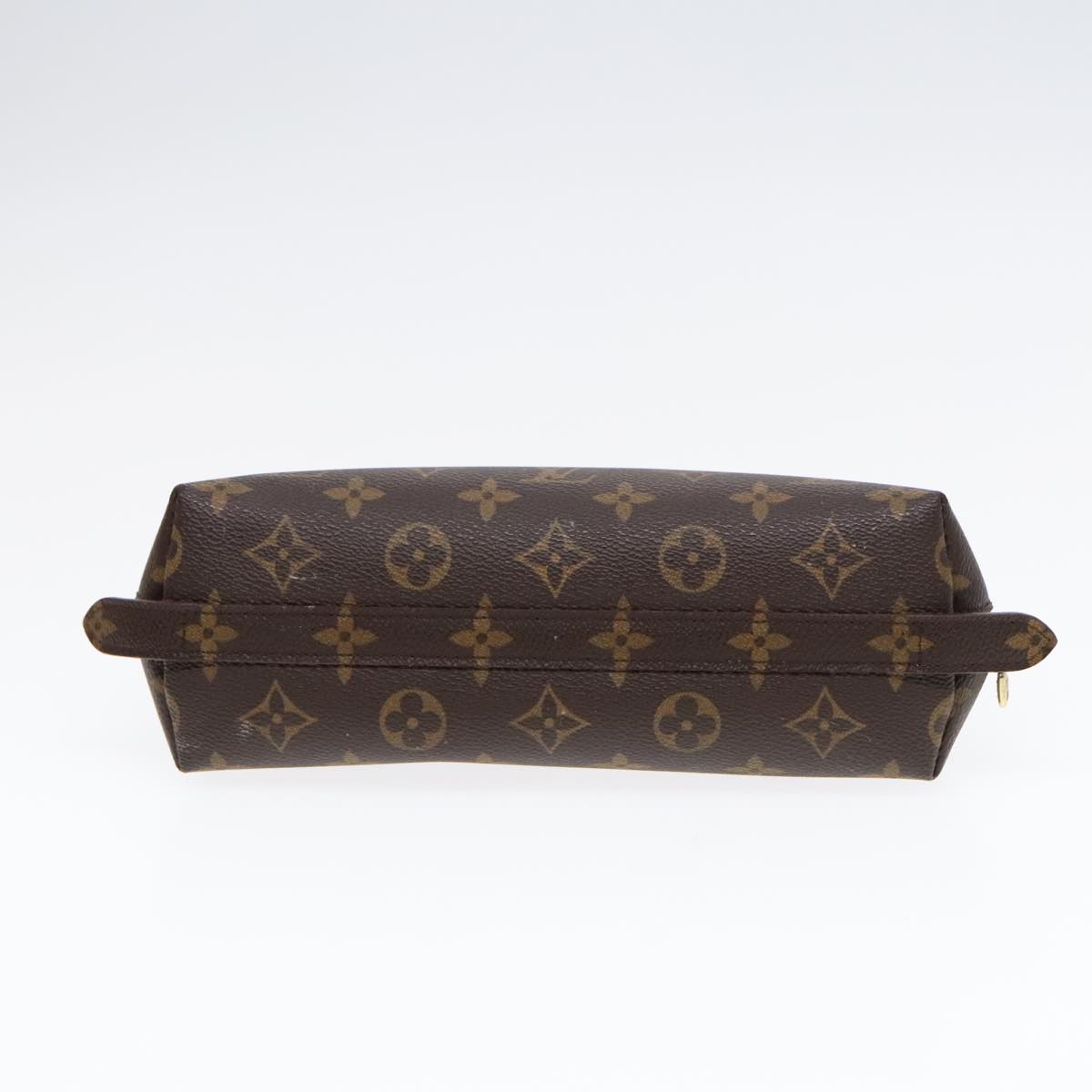 LOUIS VUITTON Monogram Trousse Demi Ronde Cosmetic Pouch M47520 LV Auth 91944