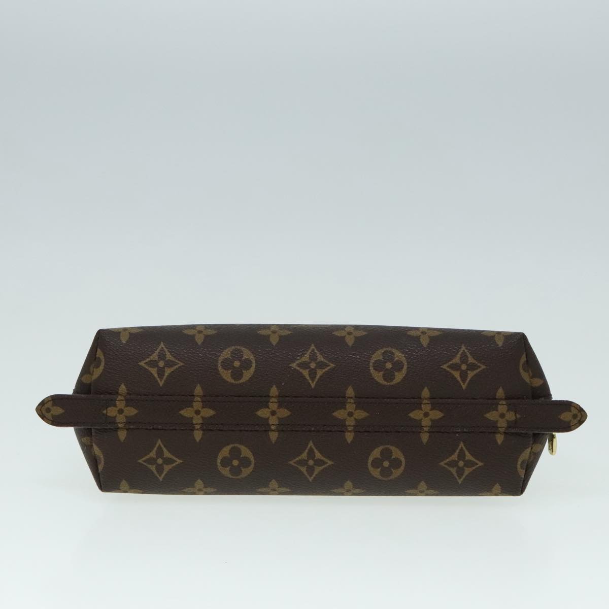 LOUIS VUITTON Monogram Trousse Demi Ronde Cosmetic Pouch M47520 LV Auth 91945