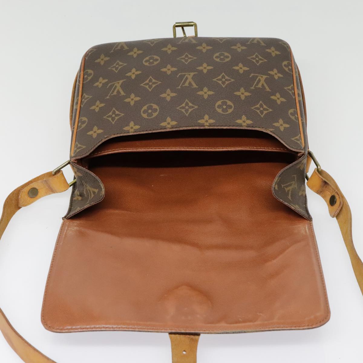 LOUIS VUITTON Monogram Cartouchiere GM Shoulder Bag M51252 LV Auth 91963