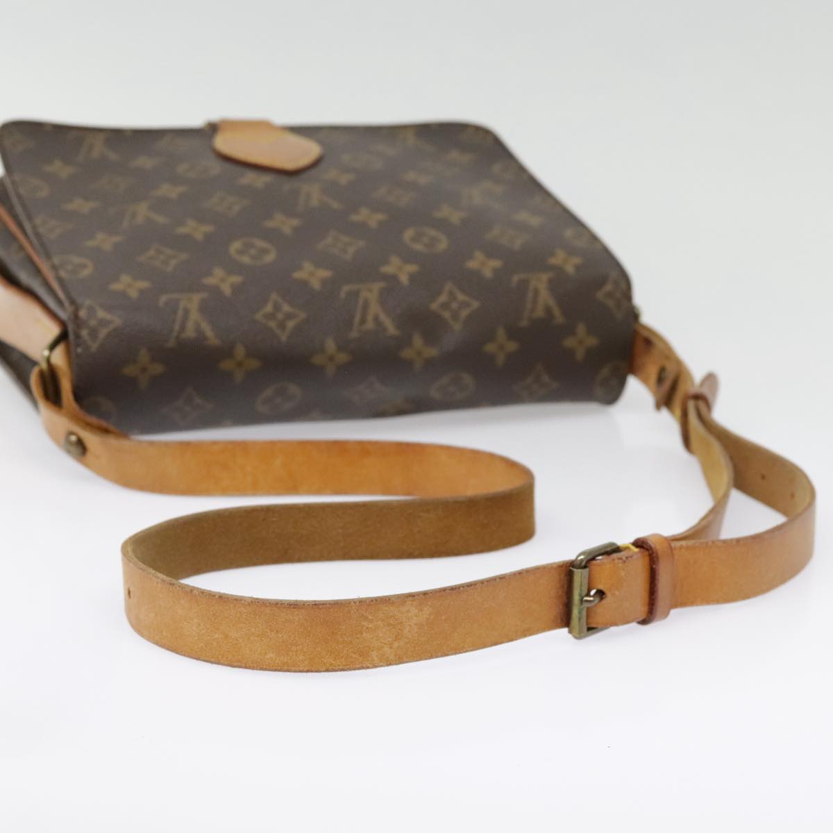 LOUIS VUITTON Monogram Cartouchiere GM Shoulder Bag M51252 LV Auth 91963