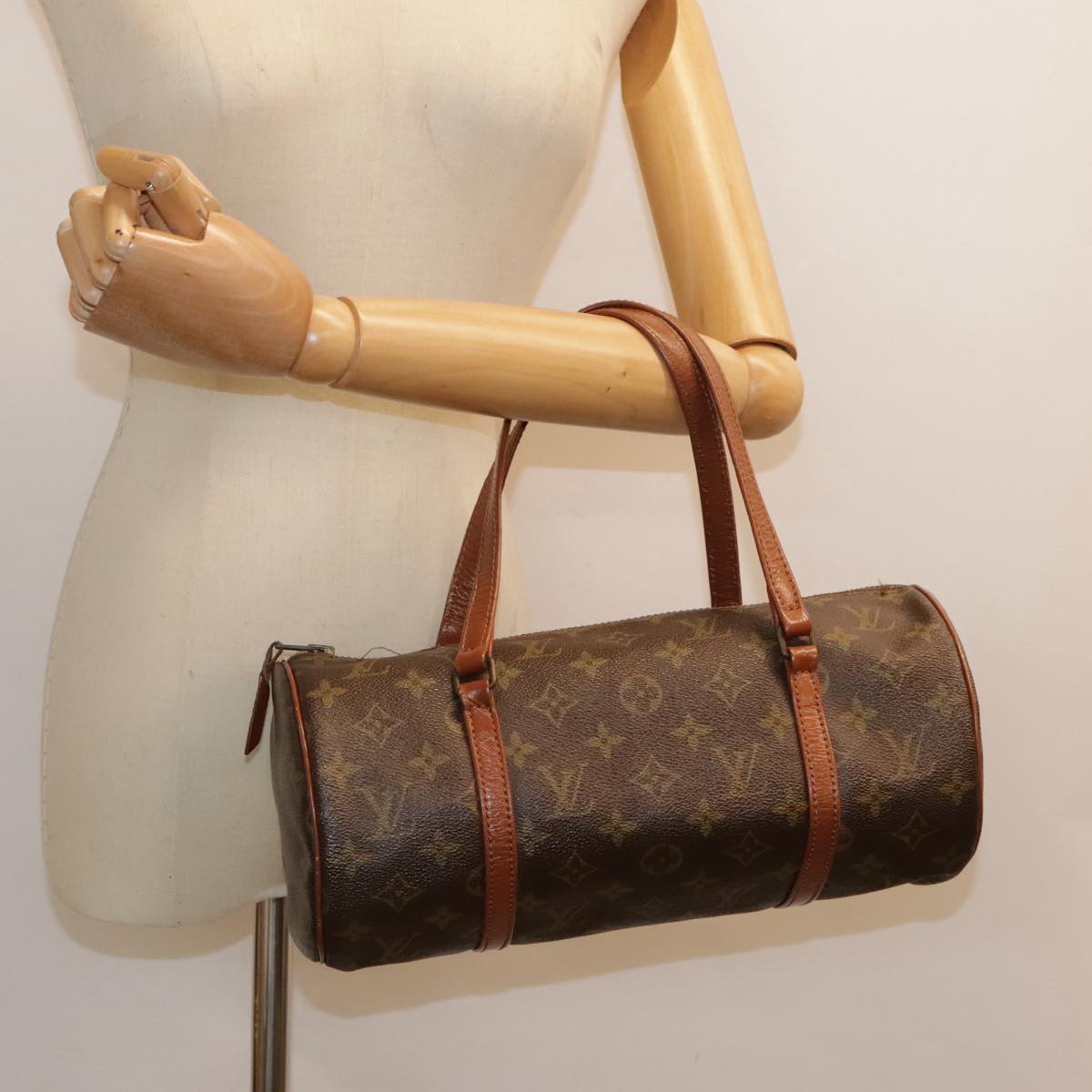 LOUIS VUITTON Monogram Papillon 30 Hand Bag M51385 LV Auth 91977