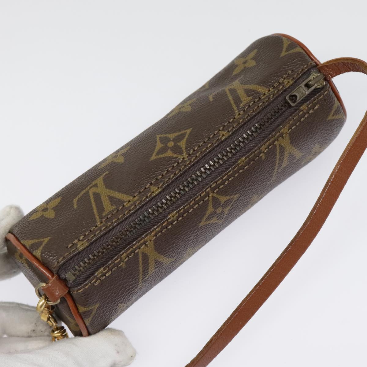 LOUIS VUITTON Monogram Papillon Pouch LV Auth 91978