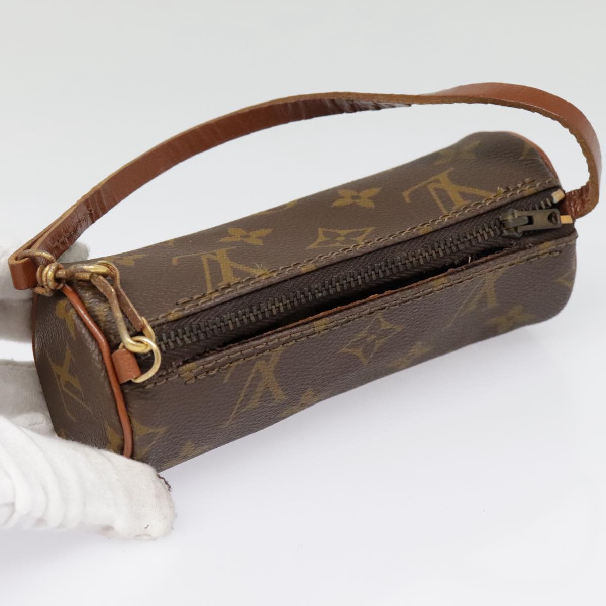 LOUIS VUITTON Monogram Papillon Pouch LV Auth 91982