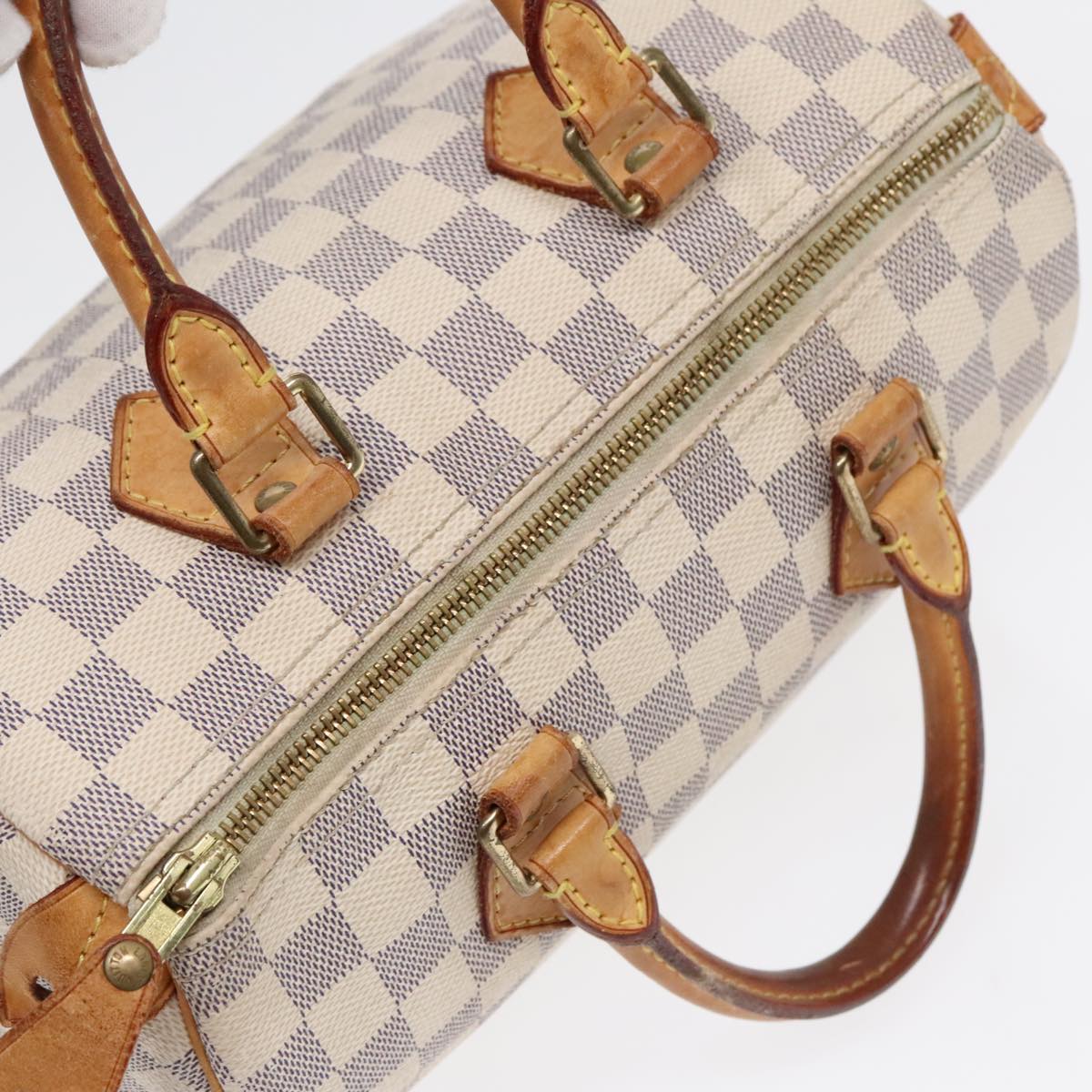 LOUIS VUITTON Damier Azur Speedy 25 Hand Bag N41534 LV Auth 92015