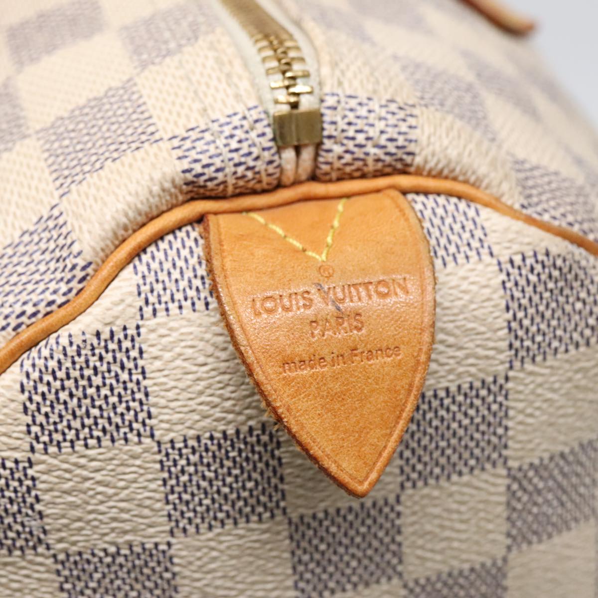 LOUIS VUITTON Damier Azur Speedy 30 Hand Bag N41533 LV Auth 92016