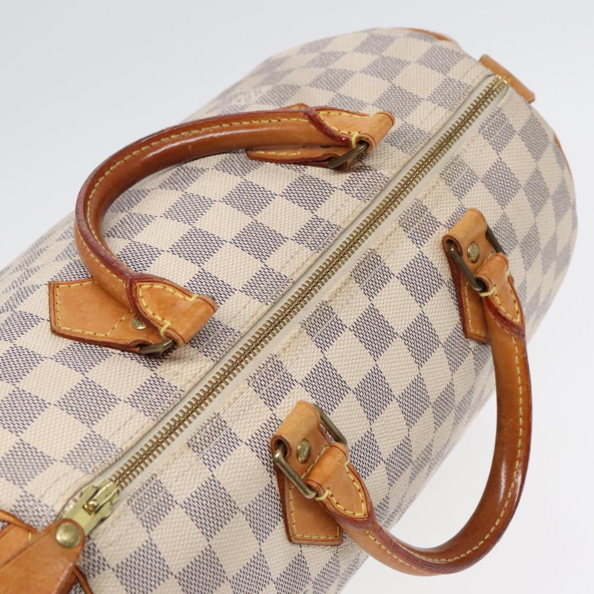 LOUIS VUITTON Damier Azur Speedy 30 Hand Bag N41533 LV Auth 92016