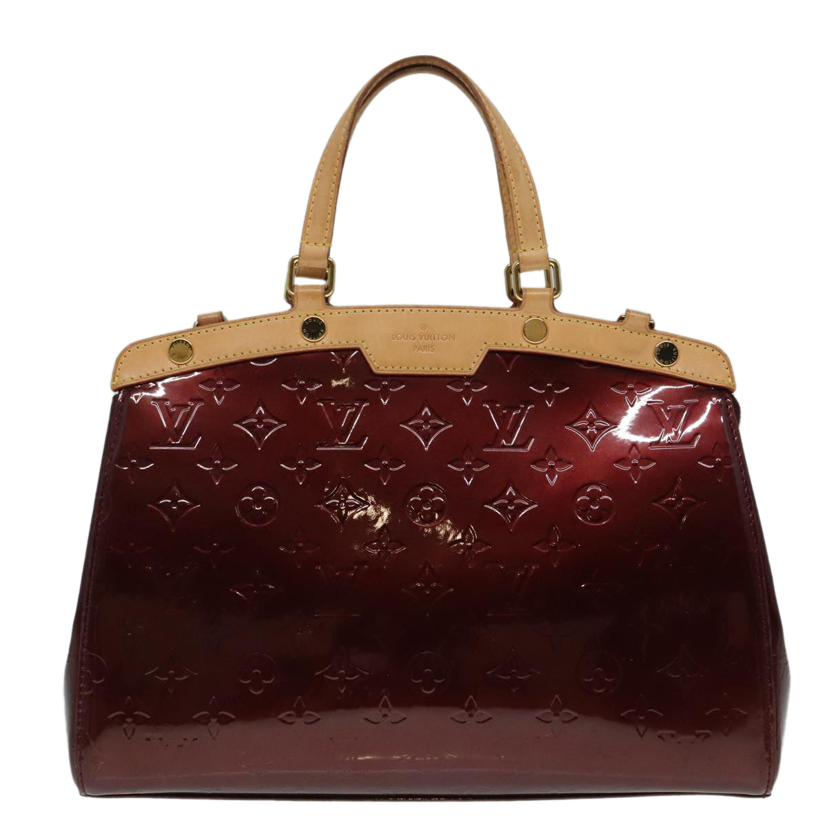 LOUIS VUITTON Monogram Vernis Blair MM Hand Bag Rouge Favist M91690 Auth 92040