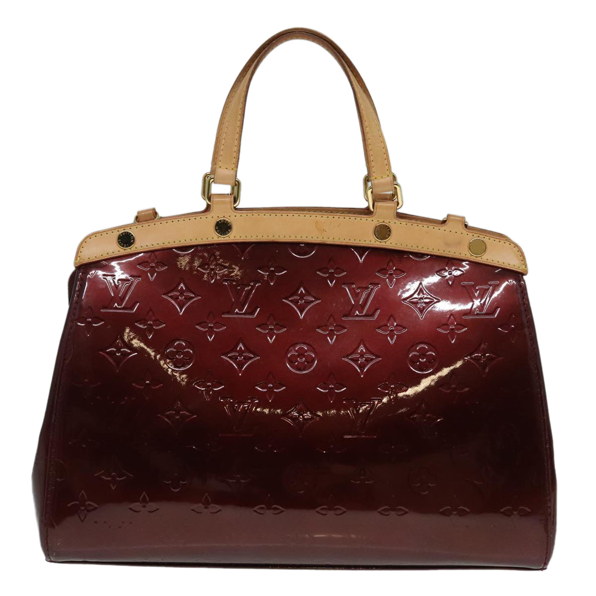 LOUIS VUITTON Monogram Vernis Blair MM Hand Bag Rouge Favist M91690 Auth 92040