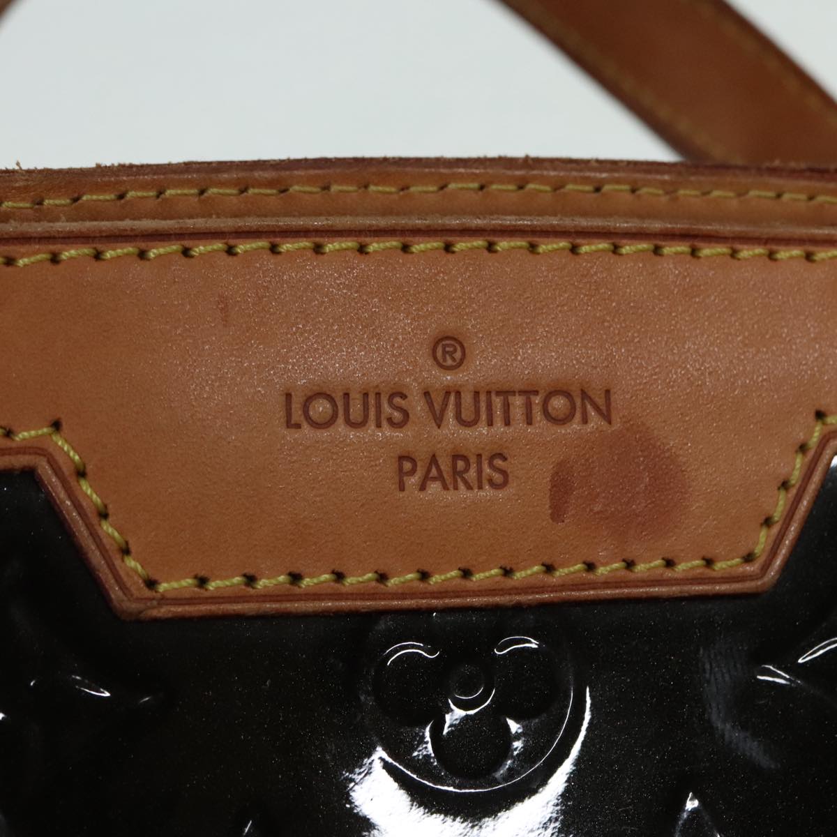 LOUIS VUITTON Vernis Blair GM Hand Bag 2way Terre Domble M91453 LV Auth 92041