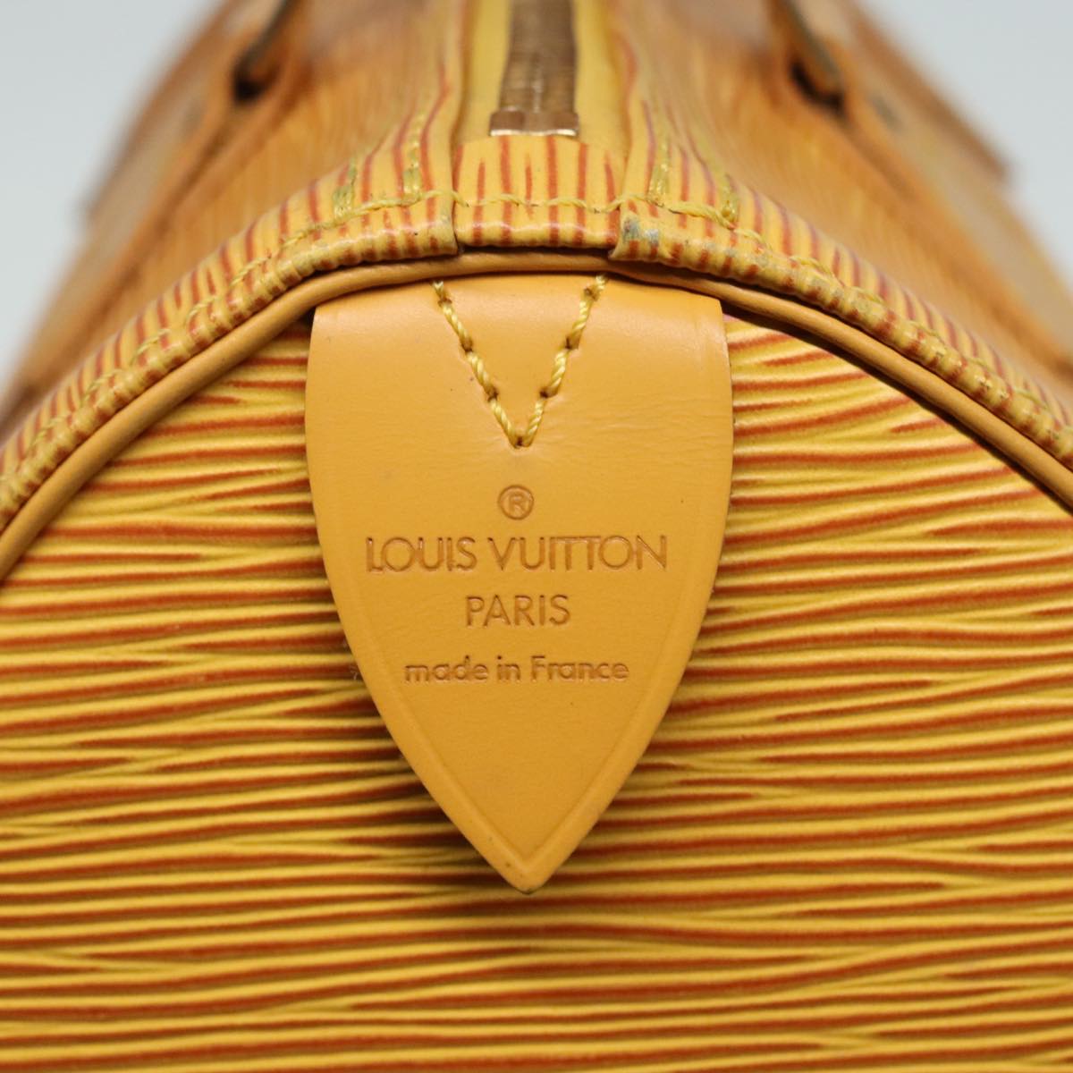 LOUIS VUITTON Epi Speedy 25 Hand Bag Tassili Yellow M43019 LV Auth 92051