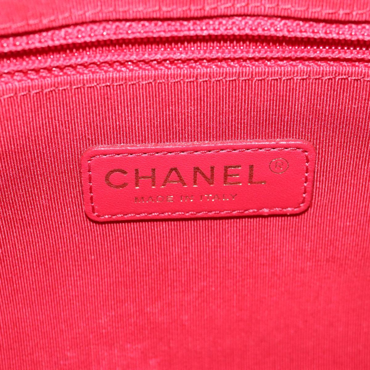 CHANEL Matelasse Chain Shoulder Bag Cotton Black White CC Auth 92066SM