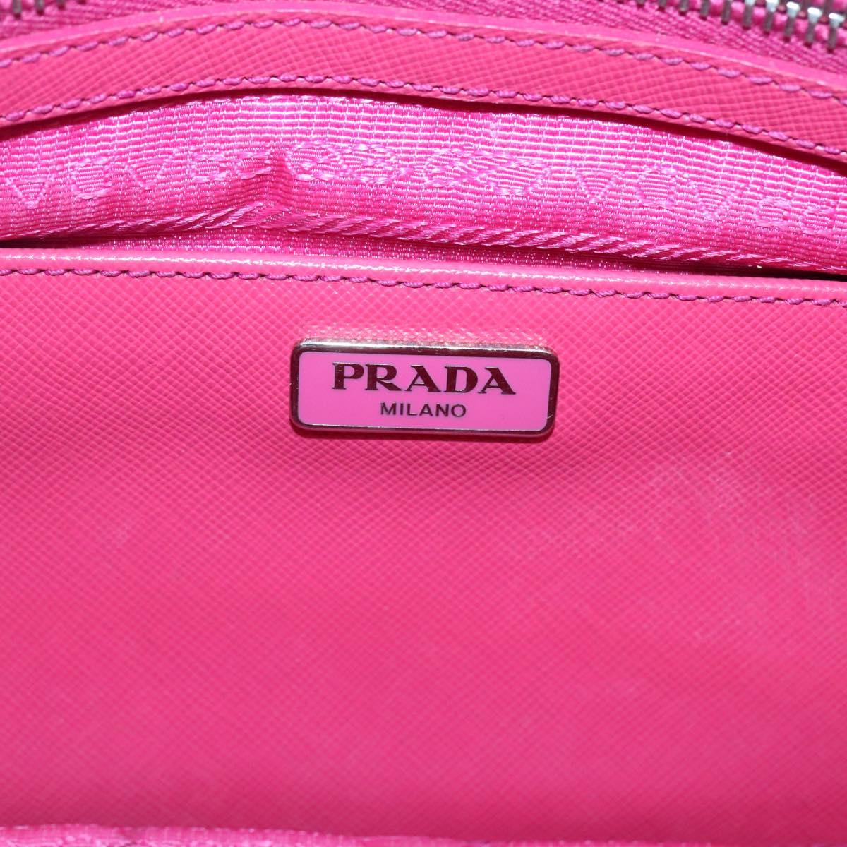 PRADA Chain Shoulder Bag Nylon Pink Auth 92071