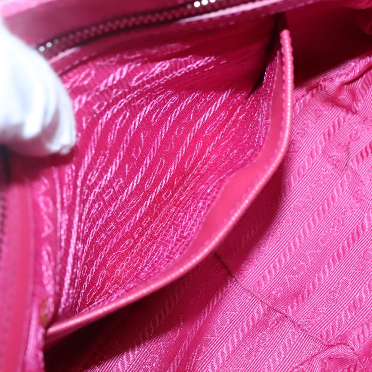 PRADA Chain Shoulder Bag Nylon Pink Auth 92071