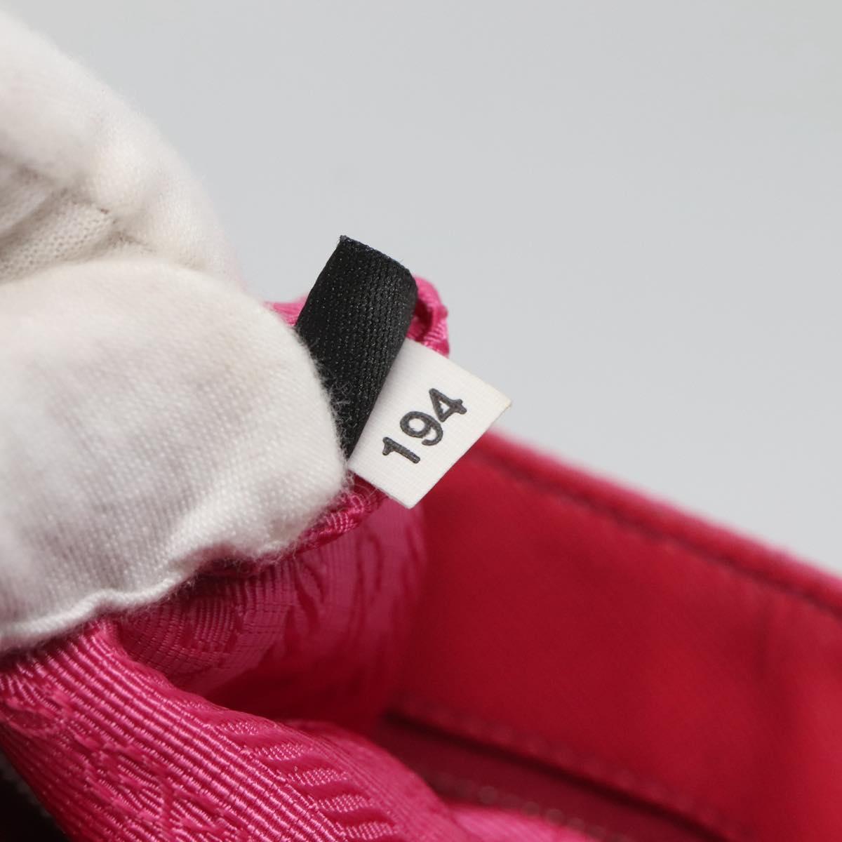 PRADA Chain Shoulder Bag Nylon Pink Auth 92071