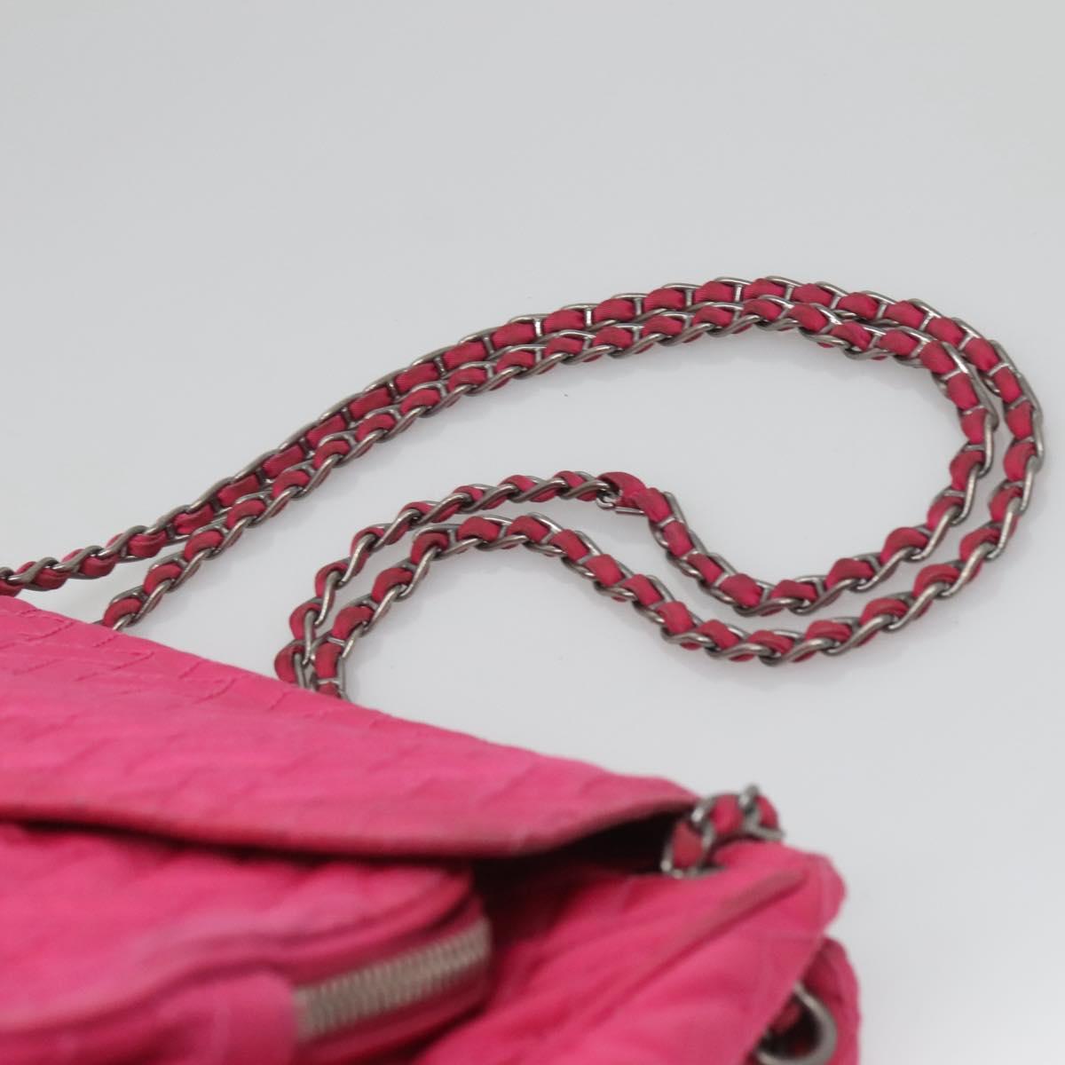 PRADA Chain Shoulder Bag Nylon Pink Auth 92071
