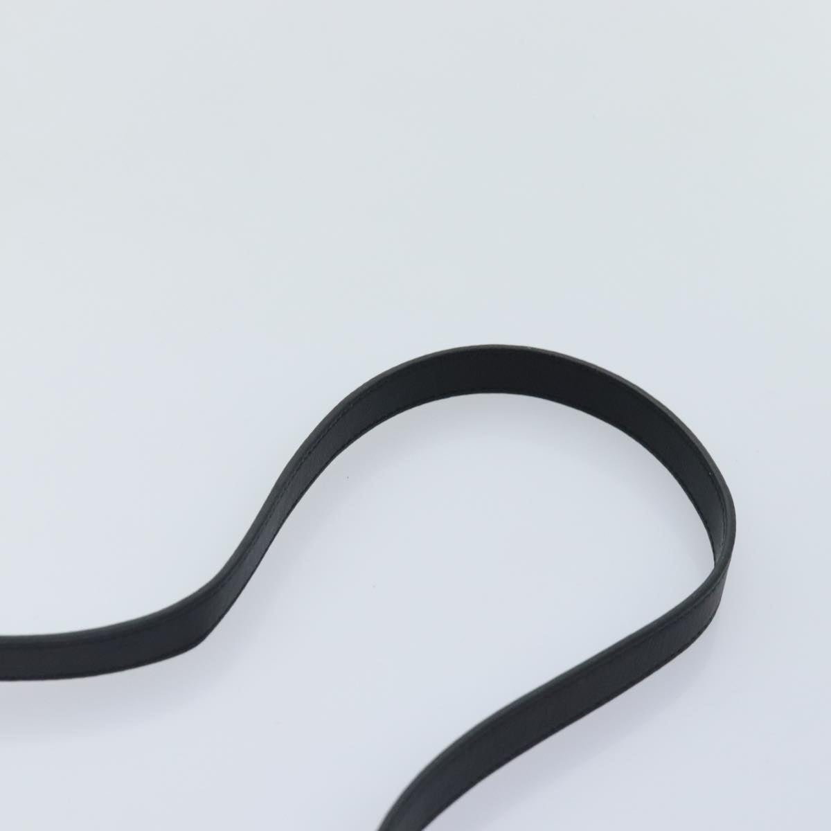 Salvatore Ferragamo Gancini Chain Shoulder Bag Leather Black Gold Auth 92072AV