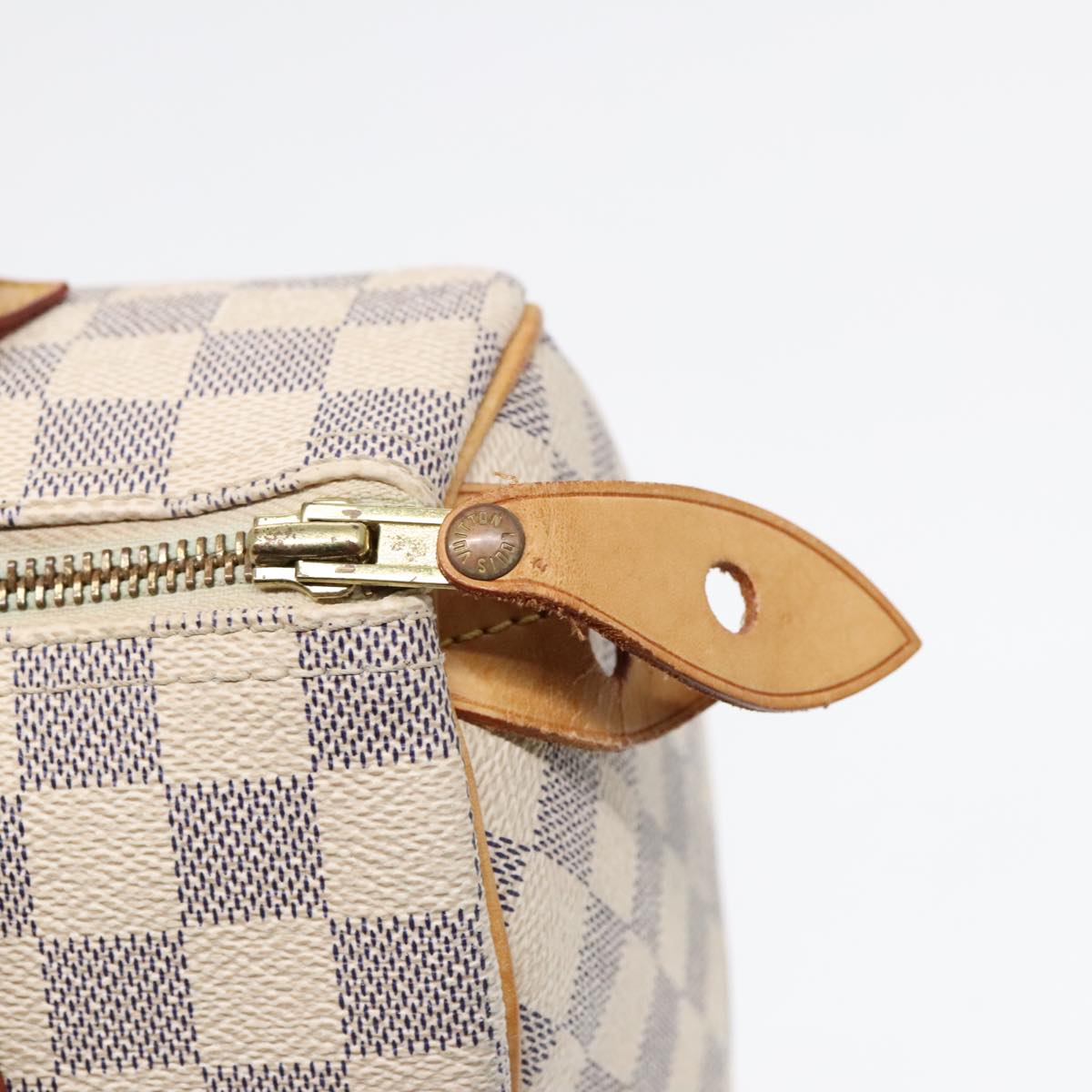 LOUIS VUITTON Damier Azur Speedy 25 Hand Bag N41534 LV Auth 92185