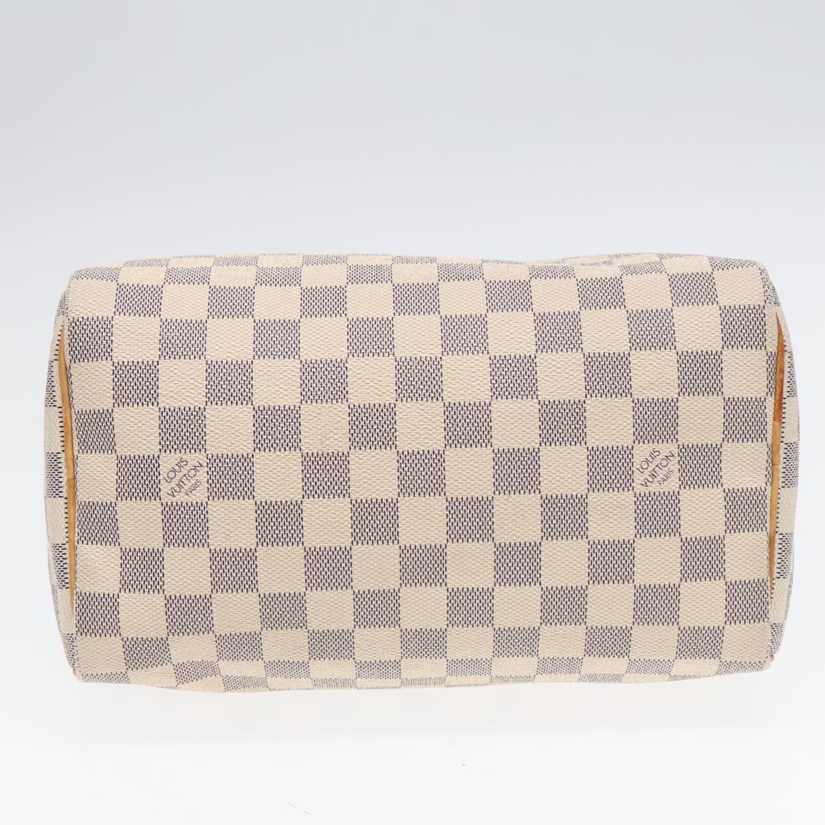 LOUIS VUITTON Damier Azur Speedy 25 Hand Bag N41534 LV Auth 92185