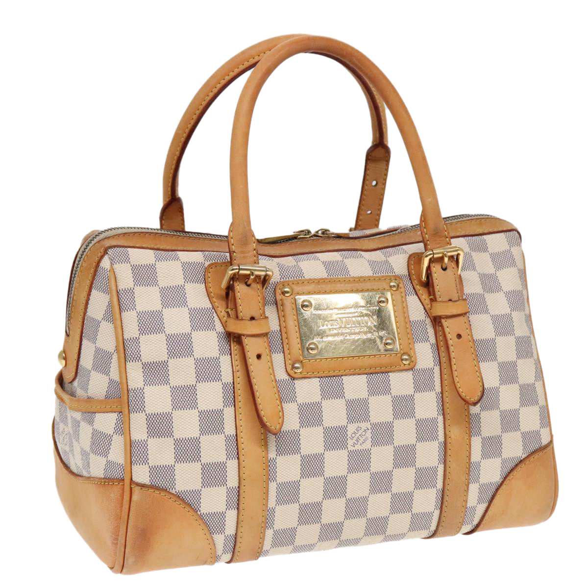 LOUIS VUITTON Damier Azur Berkeley Hand Bag N52001 LV Auth 92202