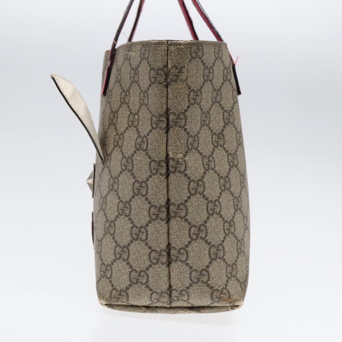 GUCCI GG Canvas Hand Bag Coated Canvas Beige Auth 92217