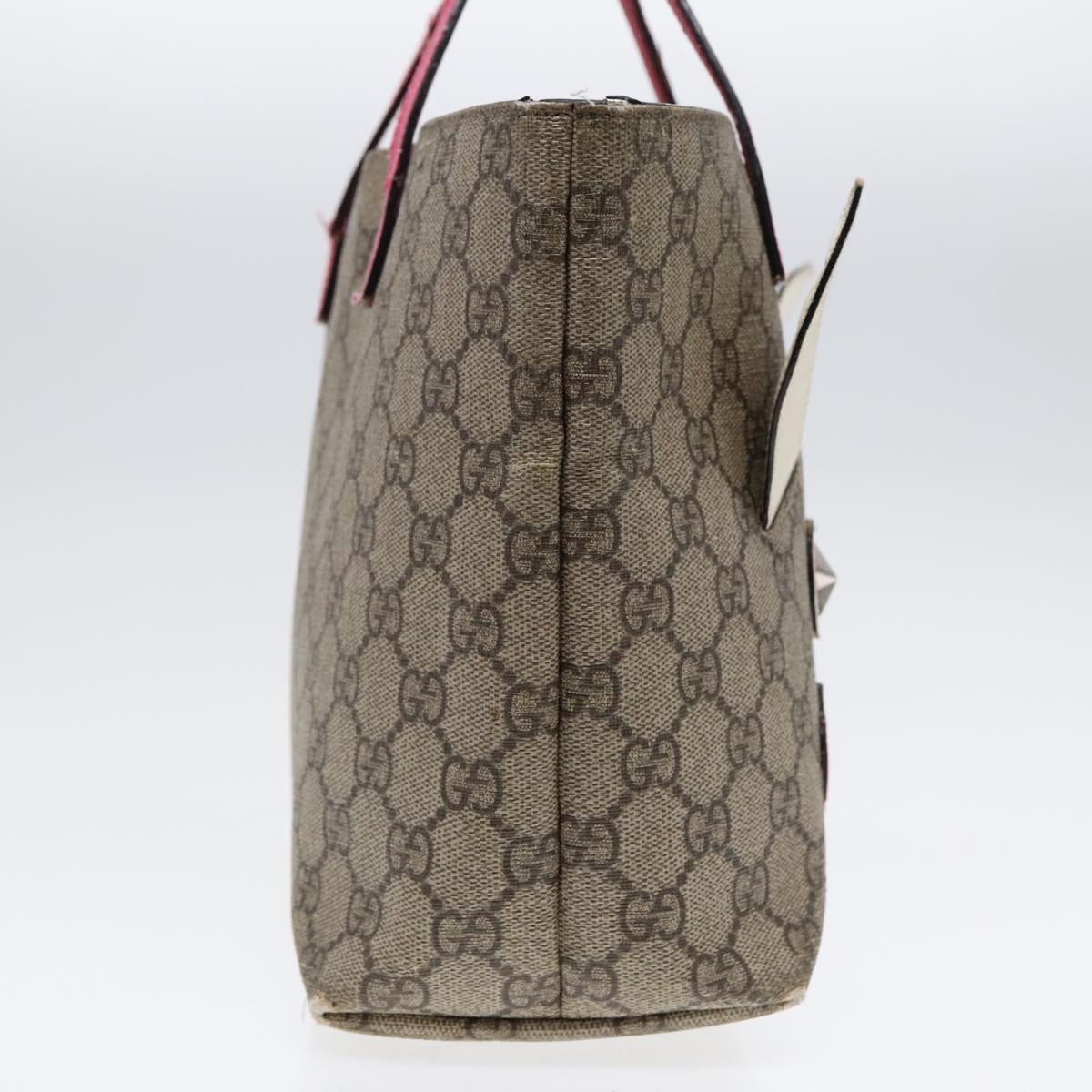 GUCCI GG Canvas Hand Bag Coated Canvas Beige Auth 92217