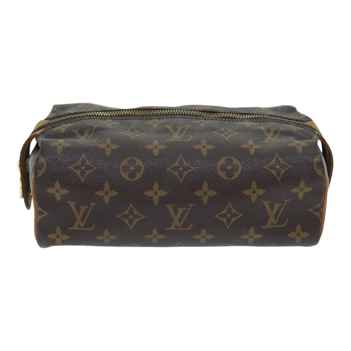 LOUIS VUITTON Monogram Trousse Patte Pression Cosmetic Pouch M47636 Auth 92236