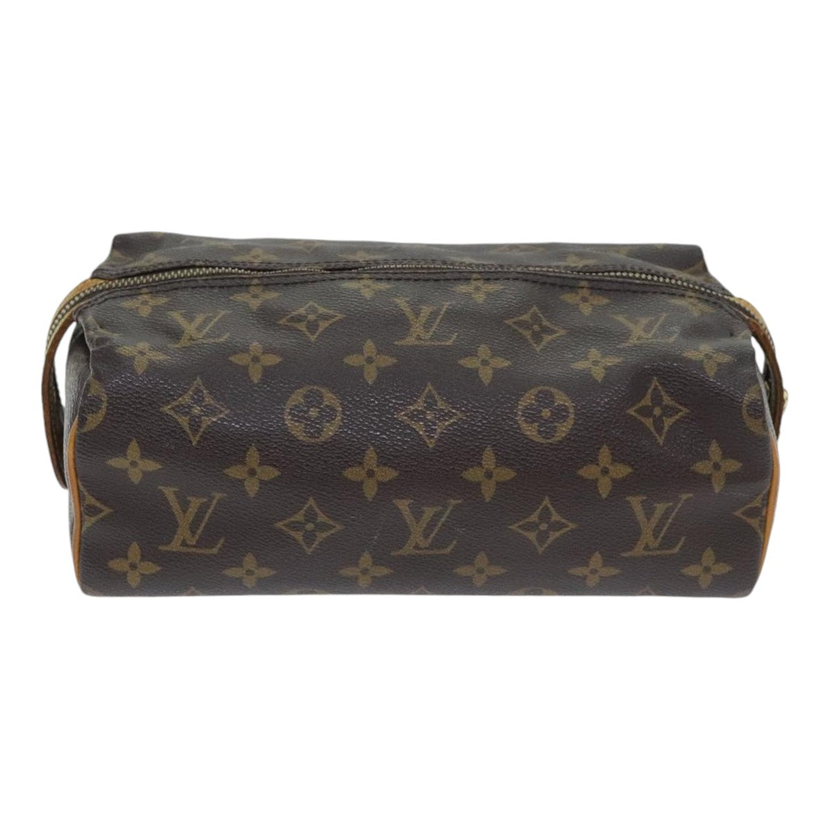 LOUIS VUITTON Monogram Trousse Patte Pression Cosmetic Pouch M47636 Auth 92236