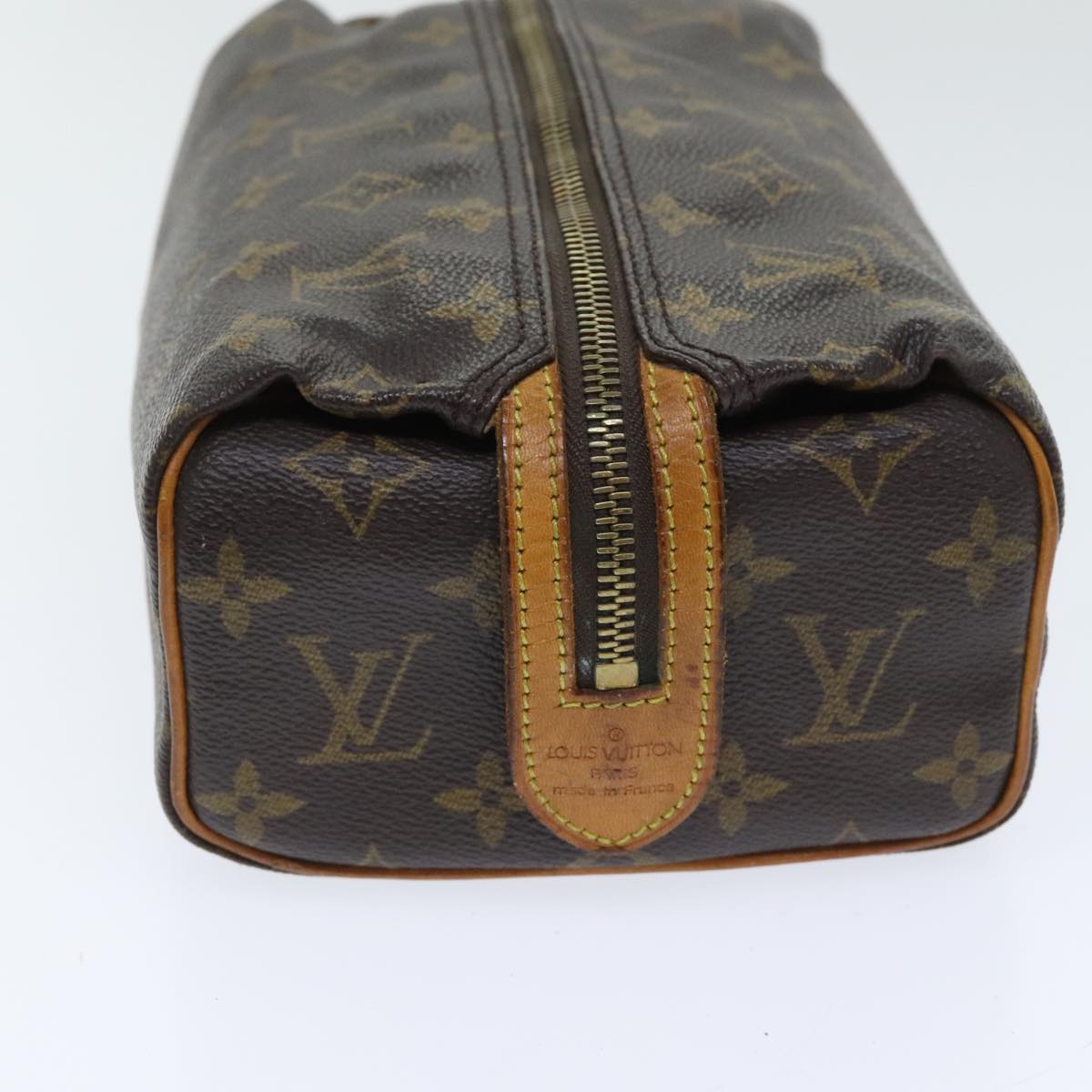 LOUIS VUITTON Monogram Trousse Patte Pression Cosmetic Pouch M47636 Auth 92236