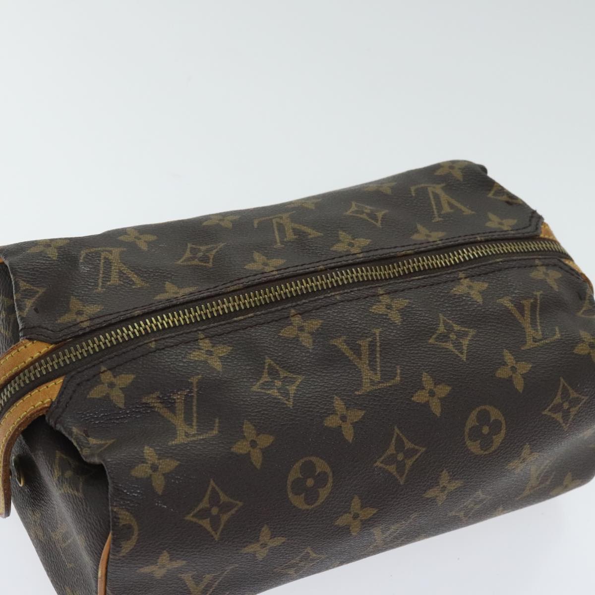 LOUIS VUITTON Monogram Trousse Patte Pression Cosmetic Pouch M47636 Auth 92236