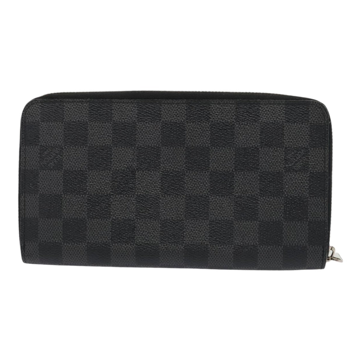 LOUIS VUITTON Damier Graphite Zippy Organizer Long Wallet N63077 LV Auth 92254