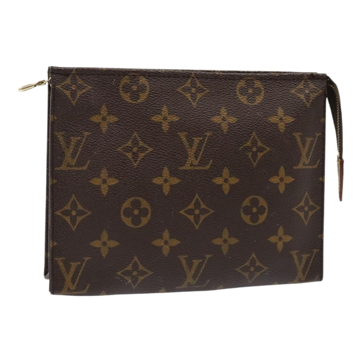 LOUIS VUITTON Monogram Poche Toilette 19 Pouch M47544 LV Auth 92256