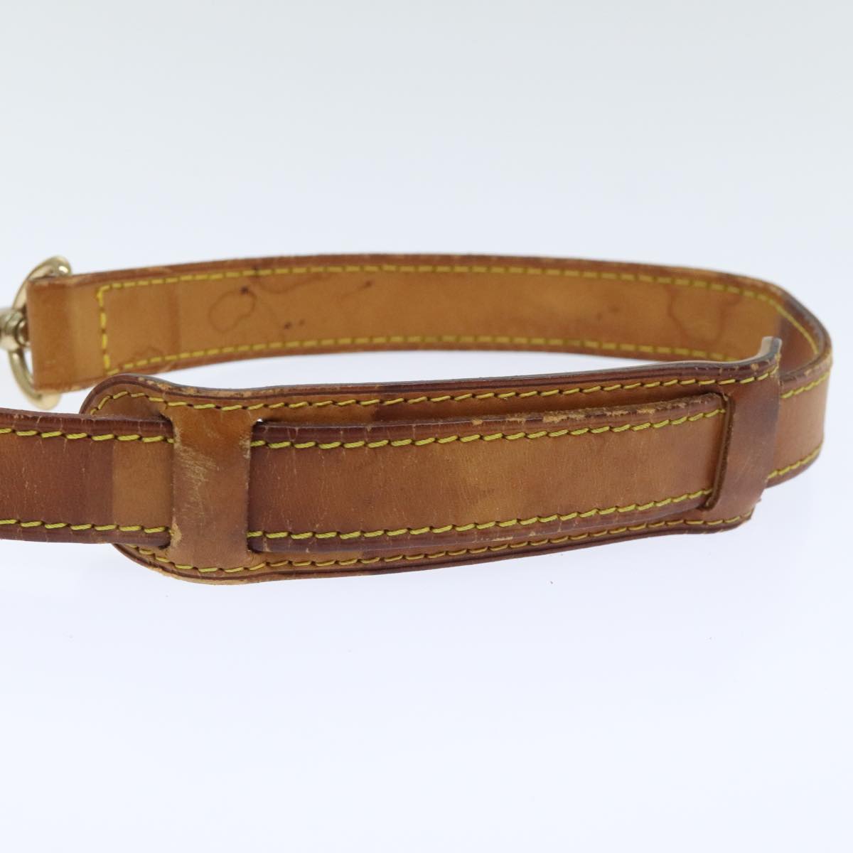 LOUIS VUITTON Adjustable Shoulder Strap Leather 32.3""""""""""""""""-39"""""""""""""""" Beige LV Auth 92287