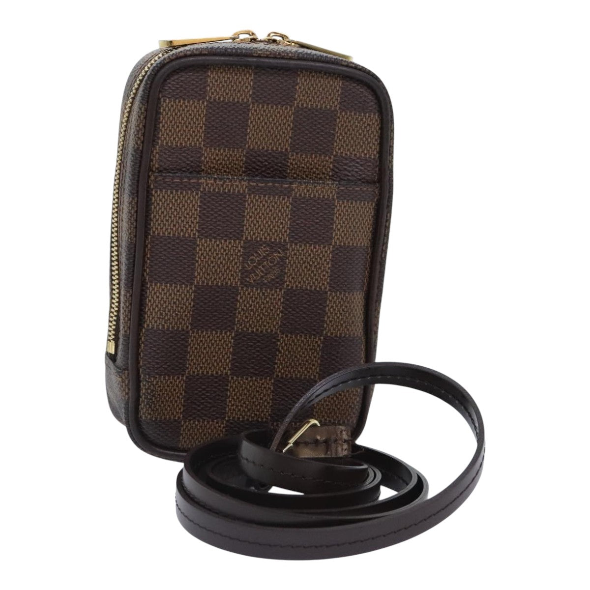 LOUIS VUITTON Damier Ebene Etui Okapi PM Pouch N61738 LV Auth 92311