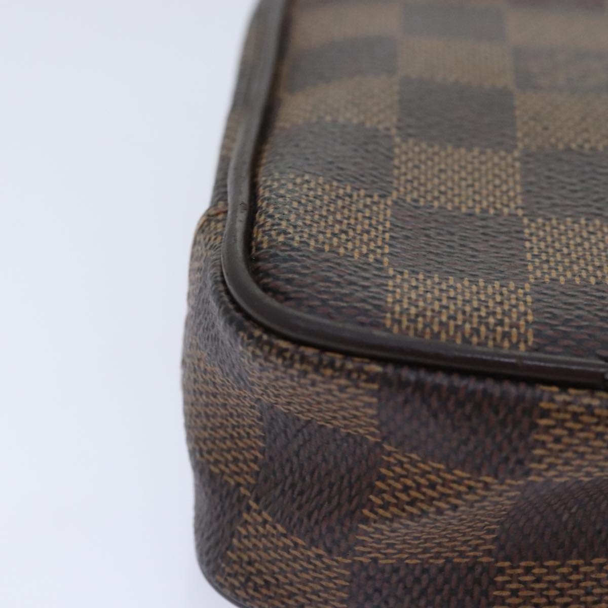 LOUIS VUITTON Damier Ebene Etui Okapi PM Pouch N61738 LV Auth 92311