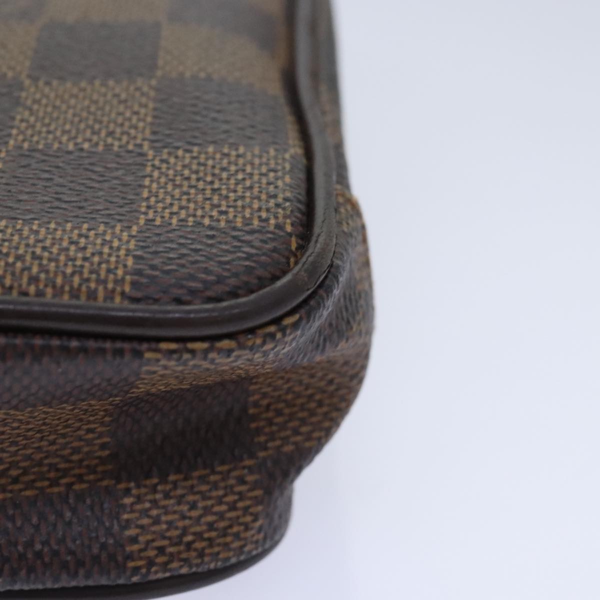 LOUIS VUITTON Damier Ebene Etui Okapi PM Pouch N61738 LV Auth 92311