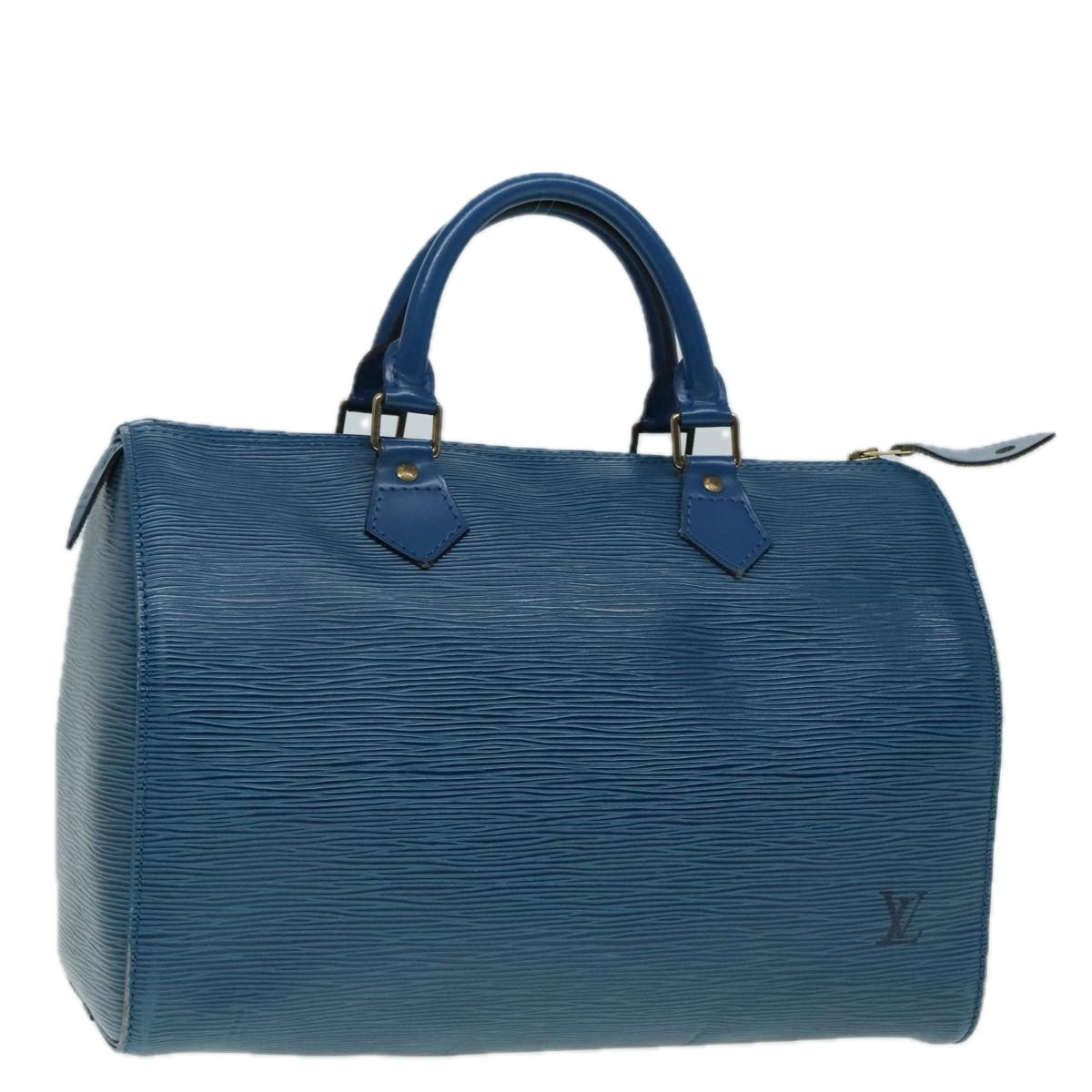 LOUIS VUITTON Epi Speedy 30 Hand Bag Toledo Blue M43005 LV Auth 92313