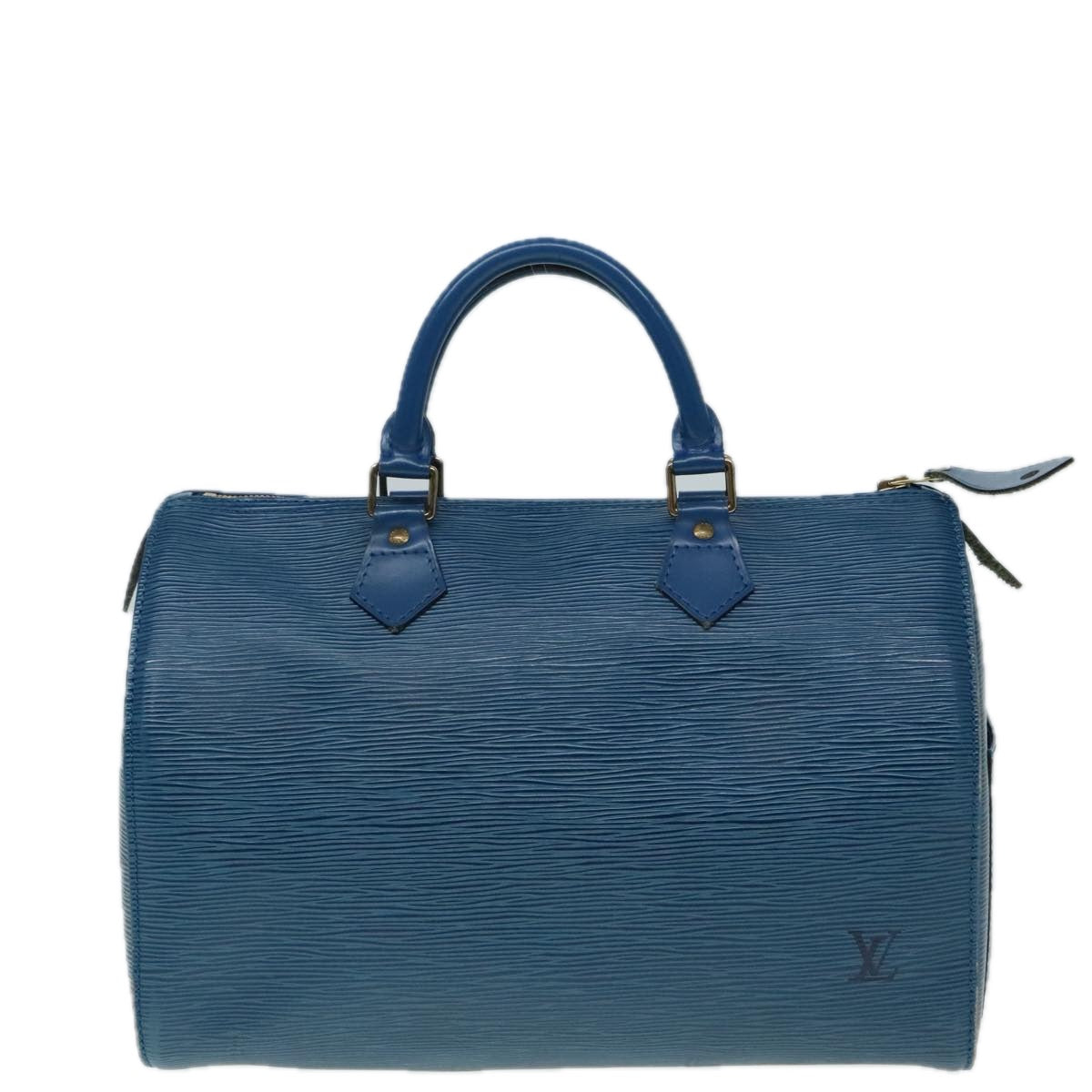 LOUIS VUITTON Epi Speedy 30 Hand Bag Toledo Blue M43005 LV Auth 92313