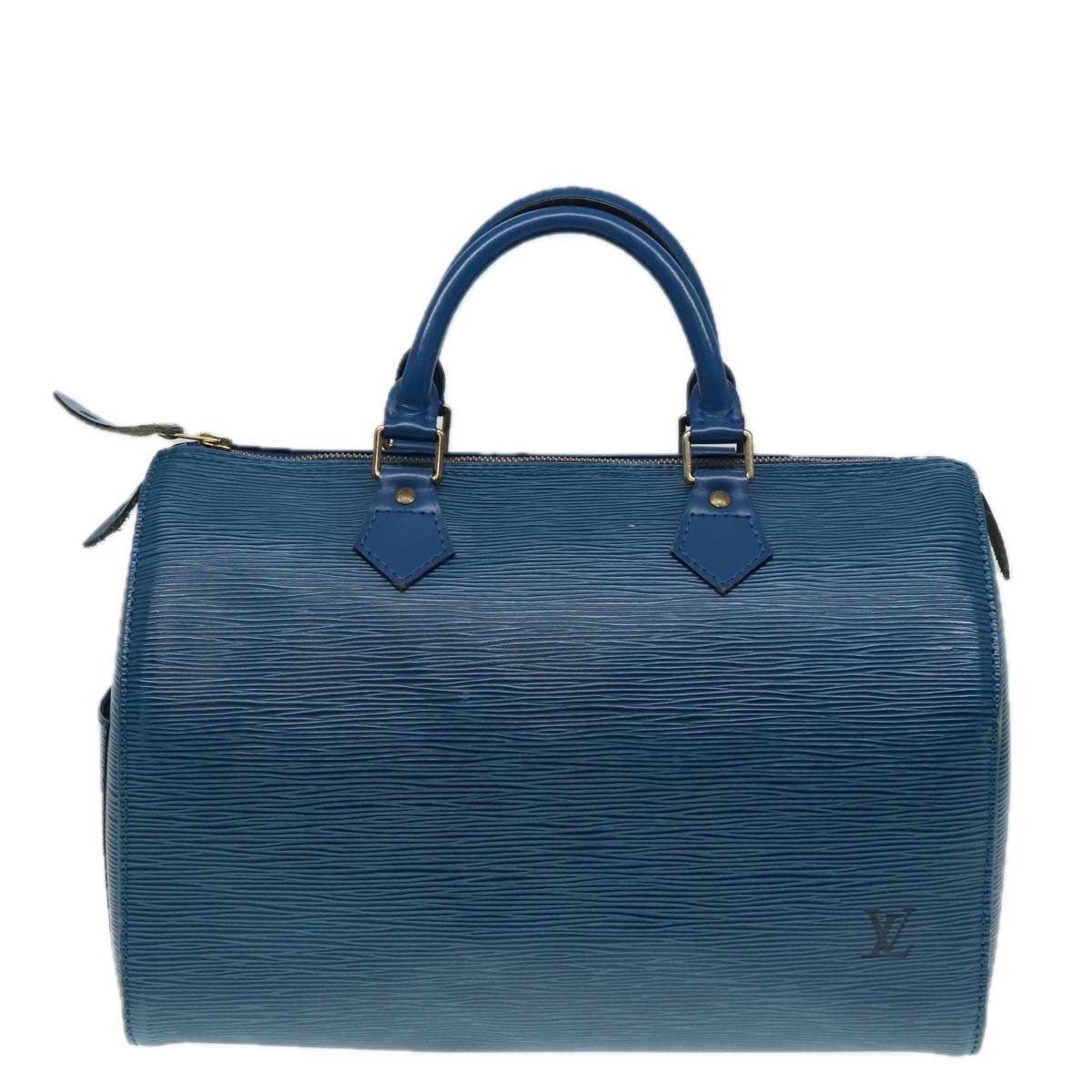 LOUIS VUITTON Epi Speedy 30 Hand Bag Toledo Blue M43005 LV Auth 92313