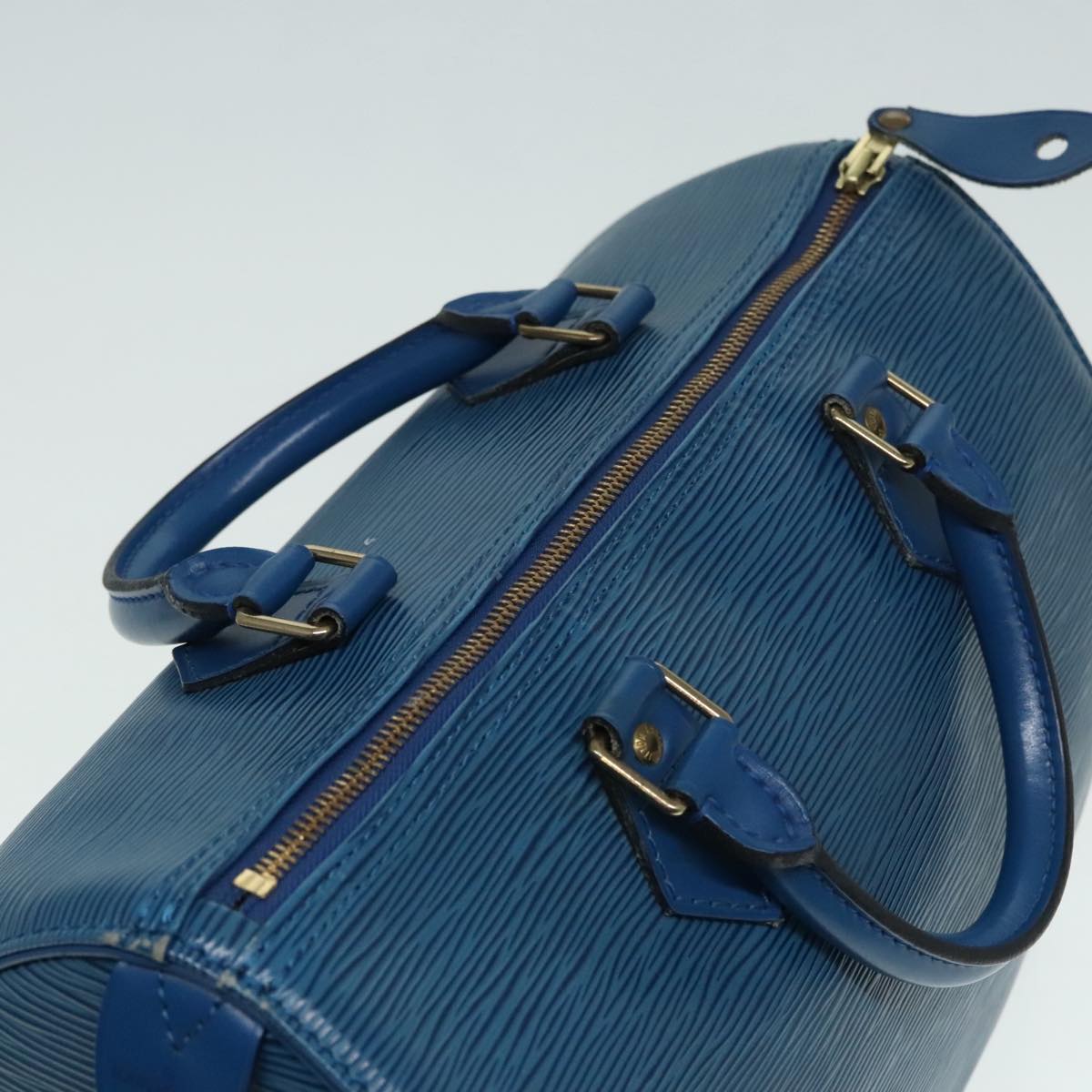 LOUIS VUITTON Epi Speedy 30 Hand Bag Toledo Blue M43005 LV Auth 92313