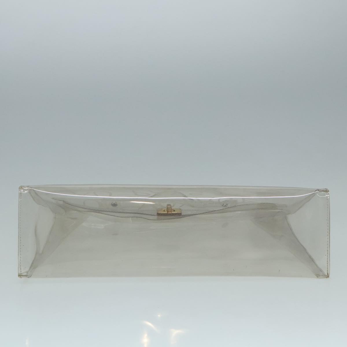 HERMES Vinyl Kelly Hand Bag Vinyl Clear Auth 92326