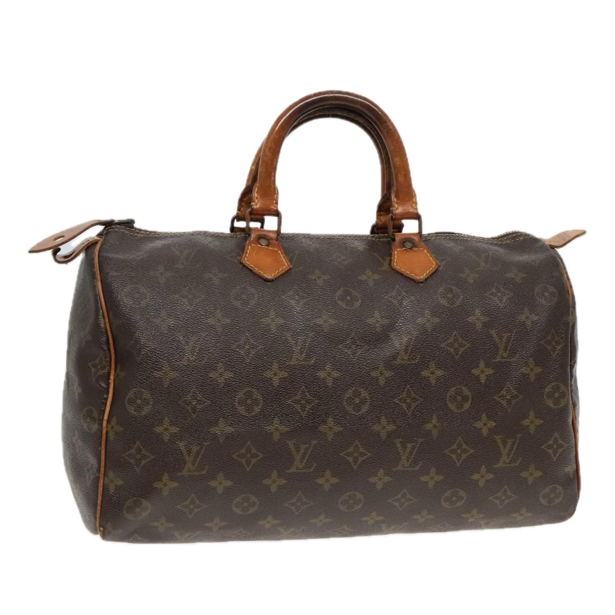 LOUIS VUITTON Monogram Speedy 35 Hand Bag M41524 LV Auth 92351