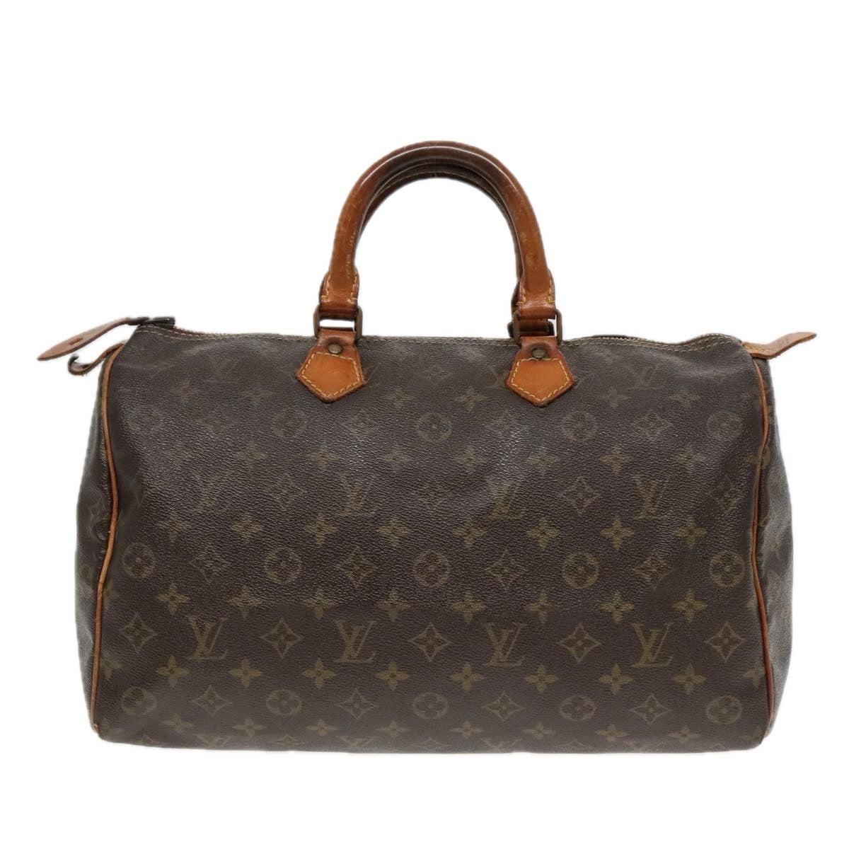 LOUIS VUITTON Monogram Speedy 35 Hand Bag M41524 LV Auth 92351