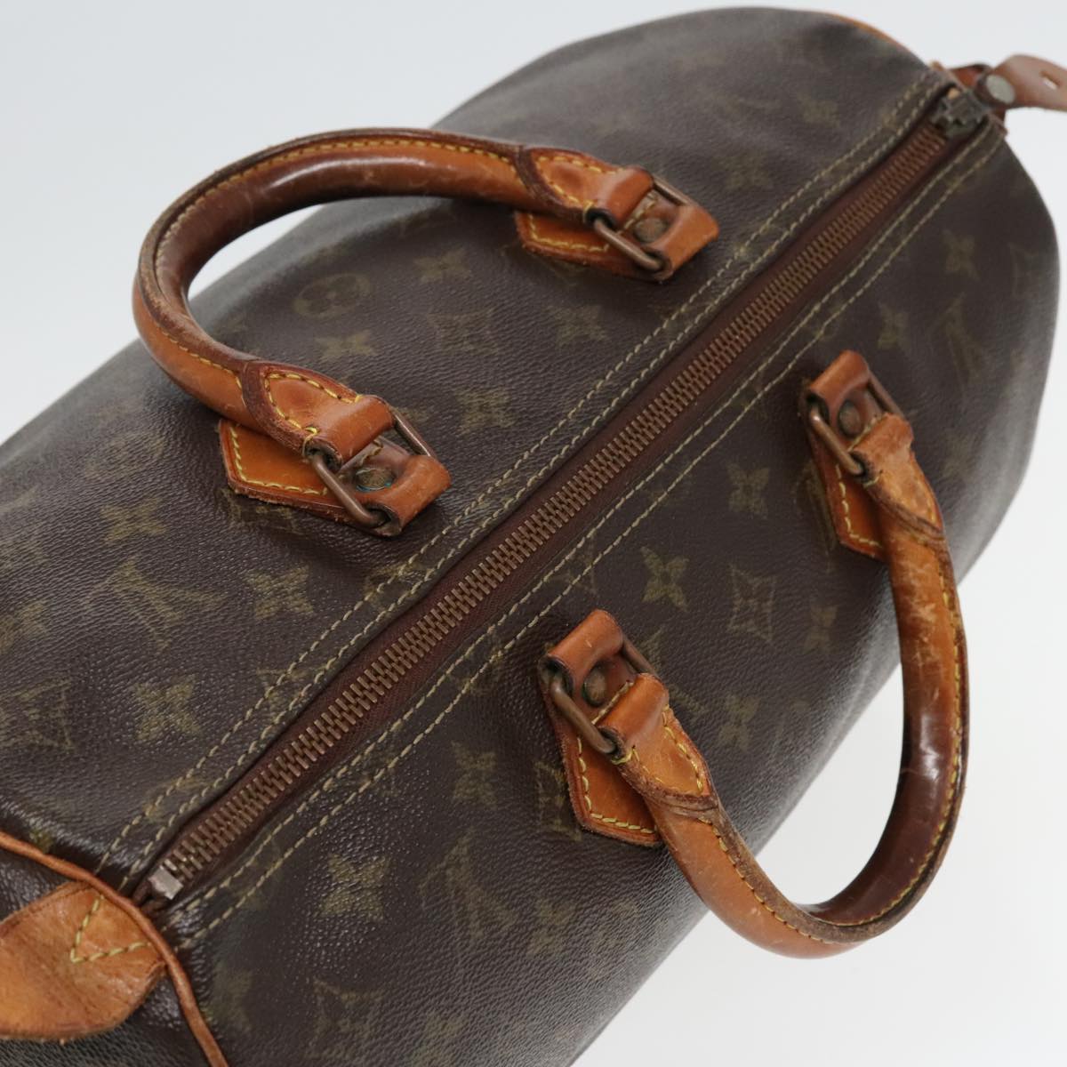 LOUIS VUITTON Monogram Speedy 35 Hand Bag M41524 LV Auth 92351