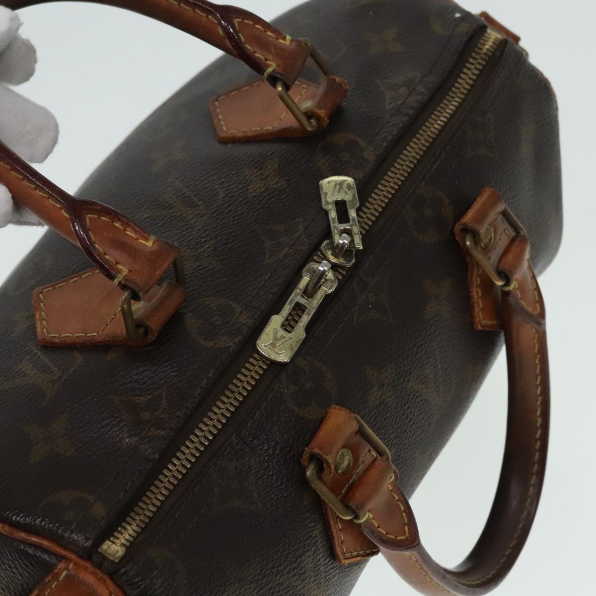 LOUIS VUITTON Monogram Speedy Bandouliere 30 Hand Bag M40391 LV Auth 92368