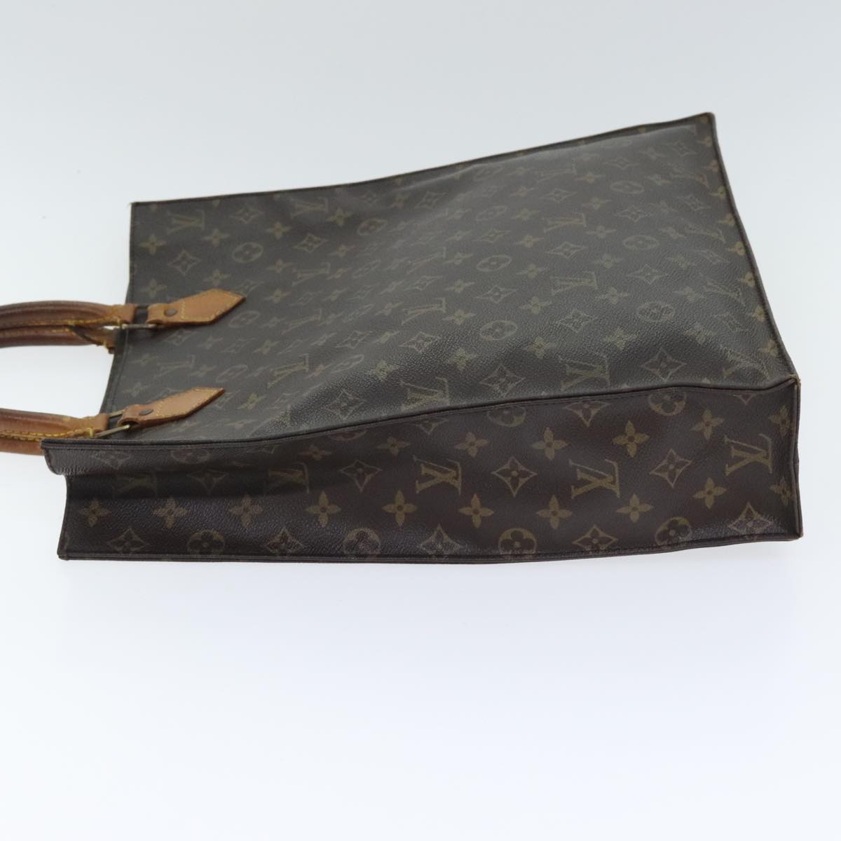 LOUIS VUITTON Monogram Sac Plat Hand Bag M51140 LV Auth 92398