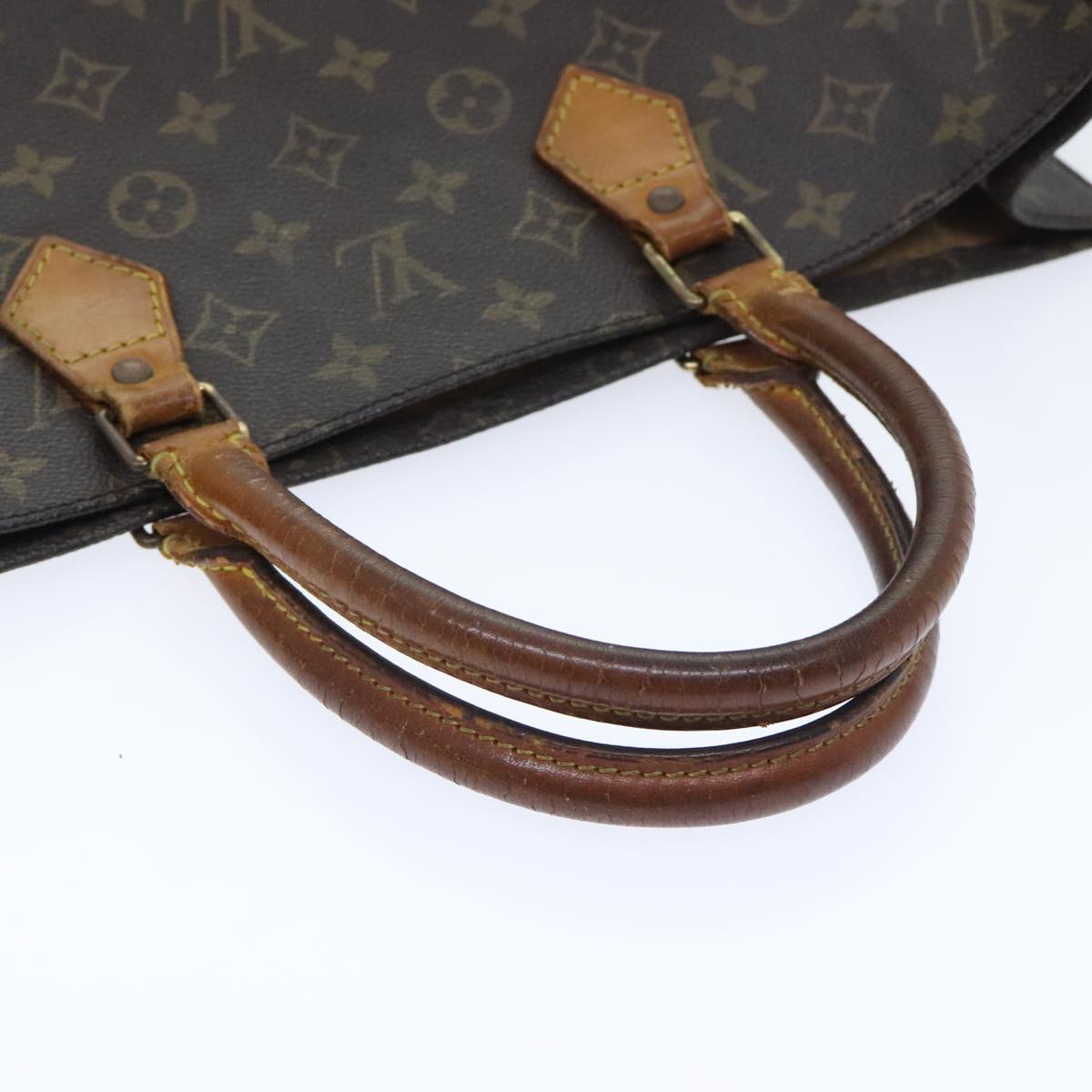 LOUIS VUITTON Monogram Sac Plat Hand Bag M51140 LV Auth 92398