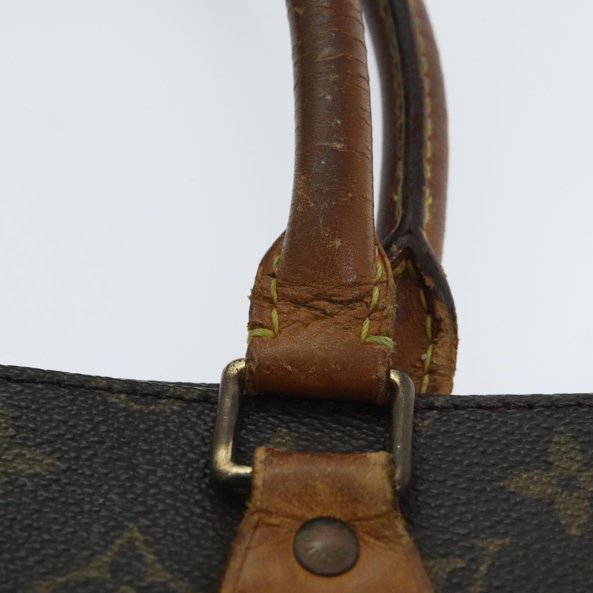 LOUIS VUITTON Monogram Sac Plat Hand Bag M51140 LV Auth 92398