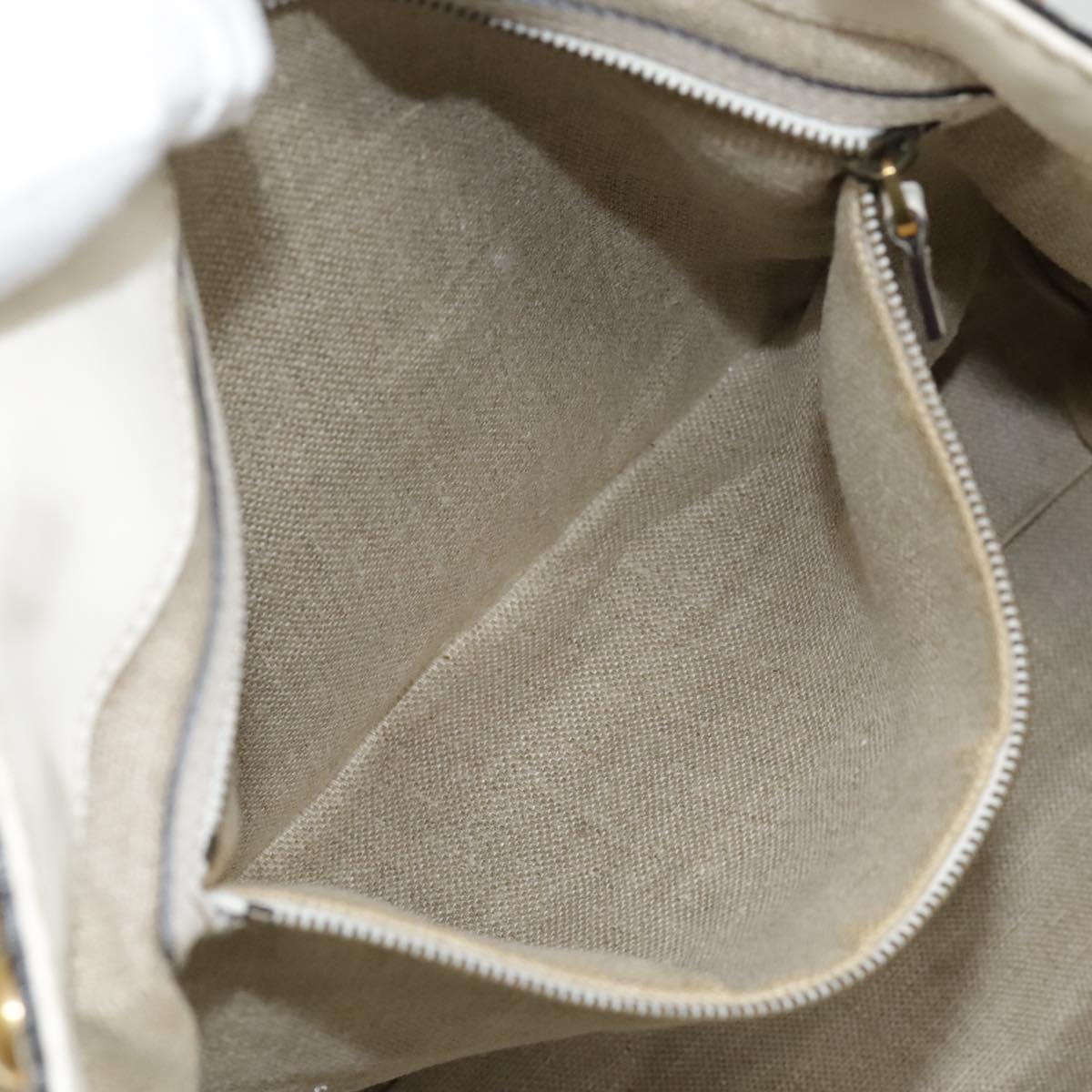 GUCCI GG Crystal Tote Bag Coated Canvas Beige White Silver 207292 Auth 92409