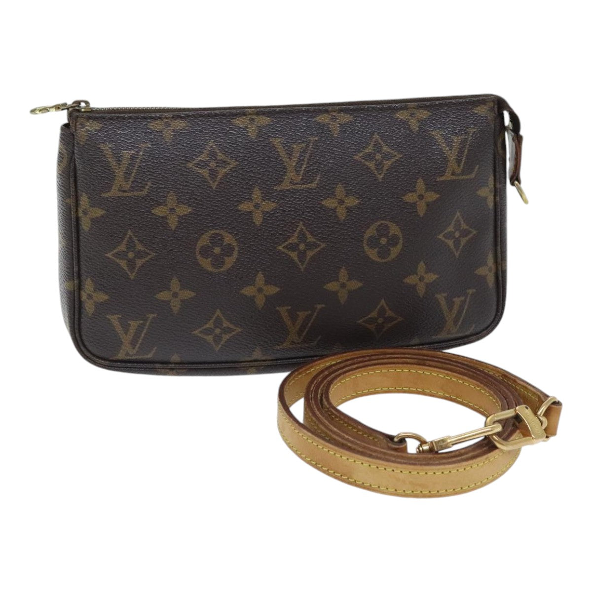 LOUIS VUITTON Monogram Pochette Accessoires Pouch M51980 LV Auth 92418